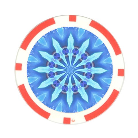 Blue Wheel Poker Chip Card Guard from ArtsNow.com Front