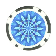 Blue Wheel Poker Chip Card Guard from ArtsNow.com Front