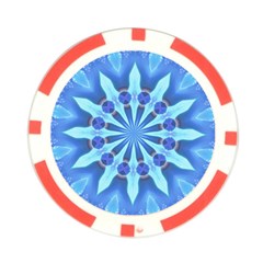 Blue Wheel Poker Chip Card Guard from ArtsNow.com Front