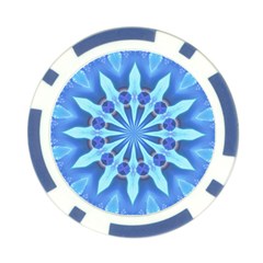 Blue Wheel Poker Chip Card Guard from ArtsNow.com Front