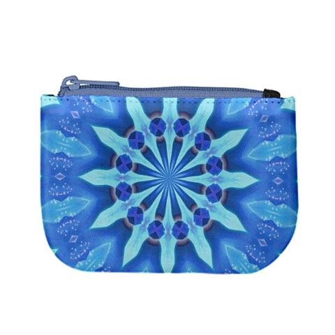 Blue Wheel Mini Coin Purse from ArtsNow.com Front