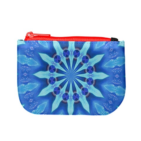 Blue Wheel Mini Coin Purse from ArtsNow.com Front