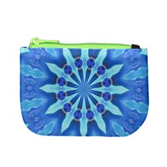 Blue Wheel Mini Coin Purse from ArtsNow.com Front