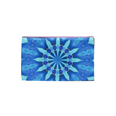 Blue Wheel Cosmetic Bag (Small) from ArtsNow.com Back