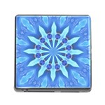 Blue Wheel Memory Card Reader with Storage (Square)