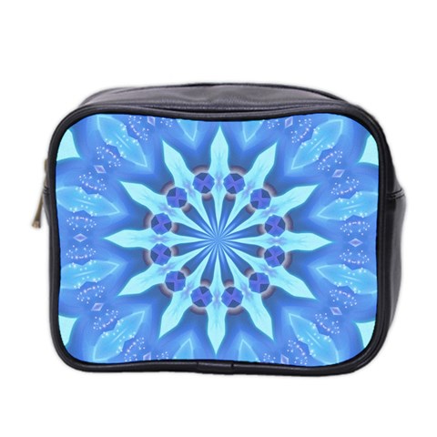 Blue Wheel Mini Toiletries Bag (Two Sides) from ArtsNow.com Front