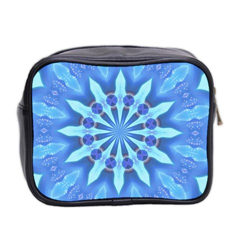 Blue Wheel Mini Toiletries Bag (Two Sides) from ArtsNow.com Back