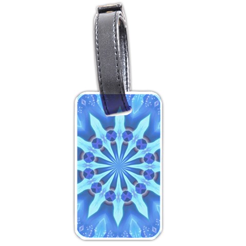 Blue Wheel Luggage Tag (one side) from ArtsNow.com Front