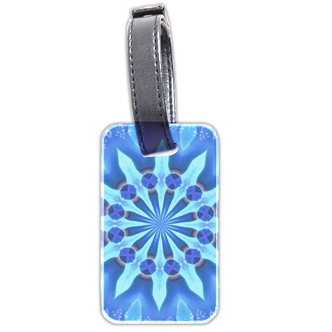 Blue Wheel Luggage Tag (two sides) from ArtsNow.com Front