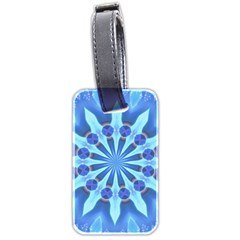 Blue Wheel Luggage Tag (two sides) from ArtsNow.com Front