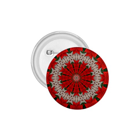 Red Flower 1.75  Button from ArtsNow.com Front