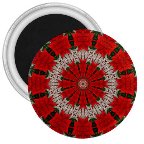 Red Flower 3  Magnet from ArtsNow.com Front