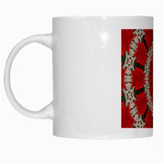 Red Flower White Mug from ArtsNow.com Left