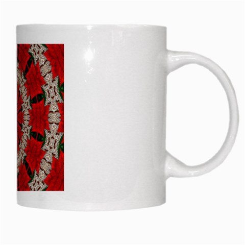 Red Flower White Mug from ArtsNow.com Right