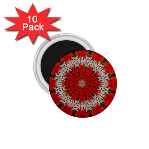 Red Flower 1.75  Magnet (10 pack)  from ArtsNow.com Front