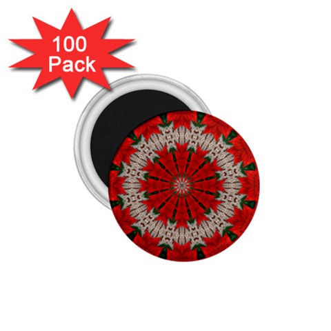 Red Flower 1.75  Magnet (100 pack)  from ArtsNow.com Front