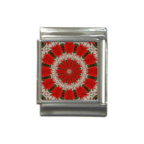 Red Flower Italian Charm (13mm) from ArtsNow.com Front