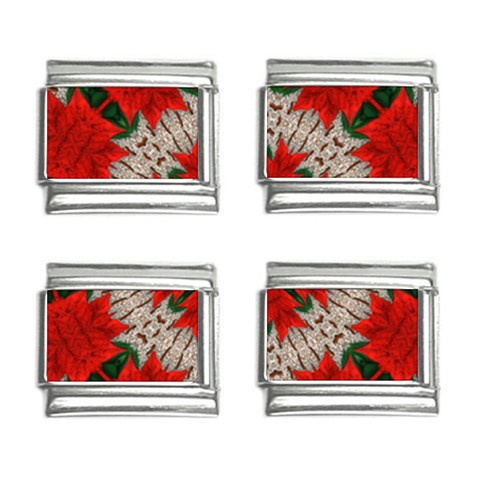 Red Flower 9mm Italian Charm (4 pack) from ArtsNow.com Front