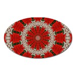 Red Flower Magnet (Oval)