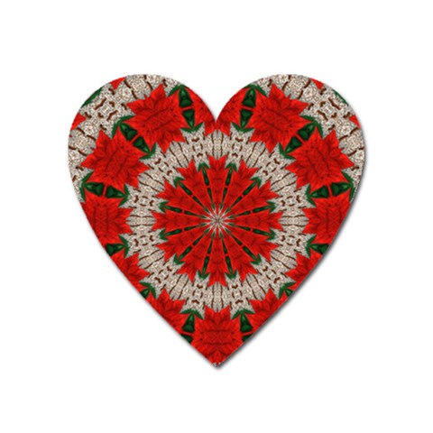 Red Flower Magnet (Heart) from ArtsNow.com Front