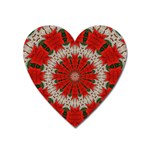 Red Flower Magnet (Heart)