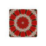 Red Flower Magnet (Square)