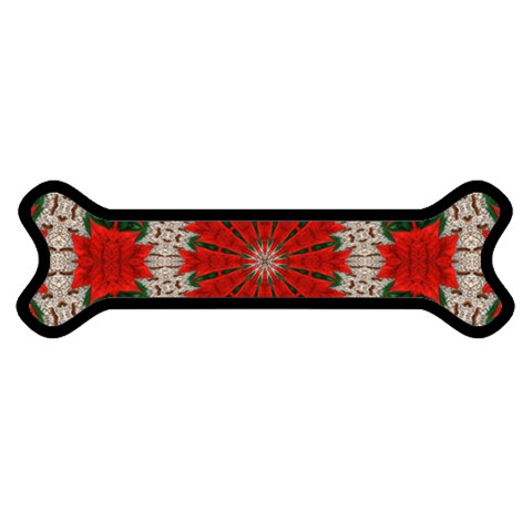 Red Flower Magnet (Dog Bone) from ArtsNow.com Front