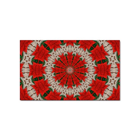 Red Flower Sticker Rectangular (10 pack) from ArtsNow.com Front