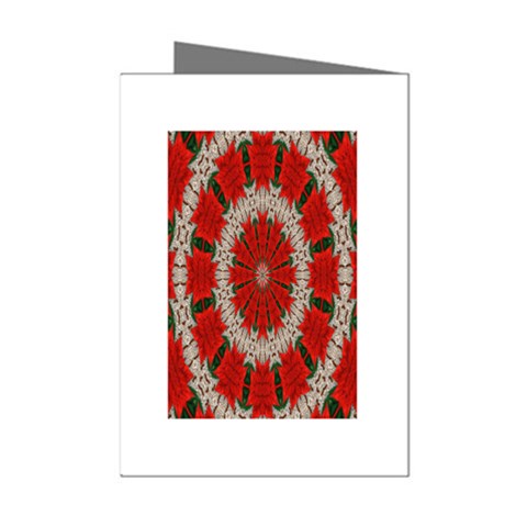 Red Flower Mini Greeting Cards (Pkg of 8) from ArtsNow.com Left