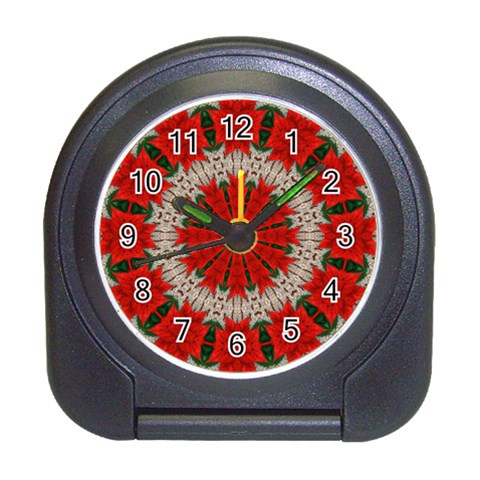 Red Flower Travel Alarm Clock from ArtsNow.com Front