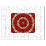 Red Flower Jigsaw Puzzle (Rectangular)