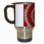 Red Flower Travel Mug (White)