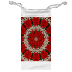 Red Flower Jewelry Bag from ArtsNow.com Front