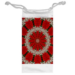 Red Flower Jewelry Bag from ArtsNow.com Back