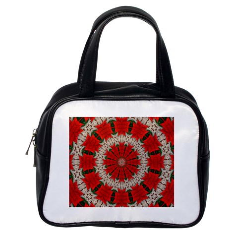 Red Flower Classic Handbag (One Side) from ArtsNow.com Front