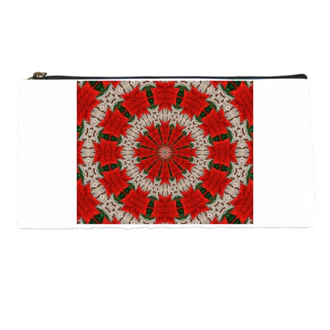 Red Flower Pencil Case from ArtsNow.com Front