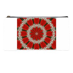 Red Flower Pencil Case from ArtsNow.com Front