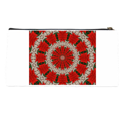 Red Flower Pencil Case from ArtsNow.com Back