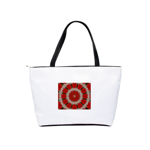 Red Flower Classic Shoulder Handbag from ArtsNow.com Back