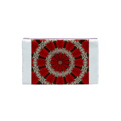 Red Flower Cosmetic Bag (Small) from ArtsNow.com Front