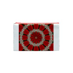 Red Flower Cosmetic Bag (Small) from ArtsNow.com Front