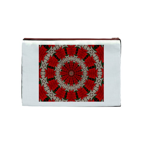 Red Flower Cosmetic Bag (Medium) from ArtsNow.com Front