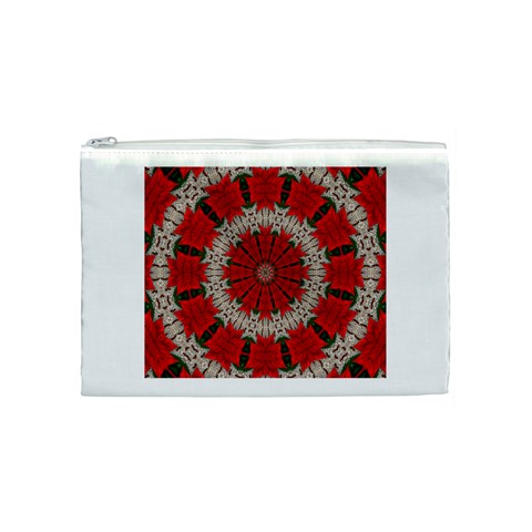 Red Flower Cosmetic Bag (Medium) from ArtsNow.com Front