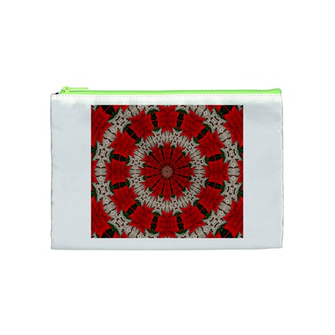 Red Flower Cosmetic Bag (Medium) from ArtsNow.com Front