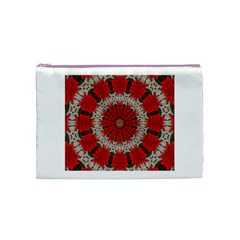 Red Flower Cosmetic Bag (Medium) from ArtsNow.com Front