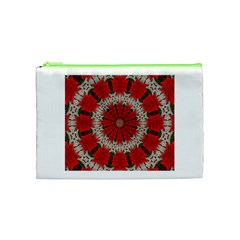 Red Flower Cosmetic Bag (Medium) from ArtsNow.com Front