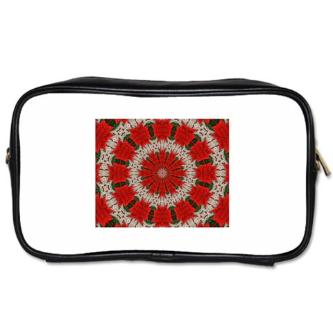 Red Flower Toiletries Bag (Two Sides) from ArtsNow.com Front