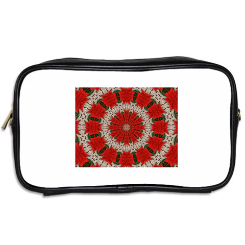 Red Flower Toiletries Bag (Two Sides) from ArtsNow.com Back