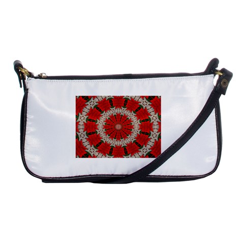 Red Flower Shoulder Clutch Bag from ArtsNow.com Front