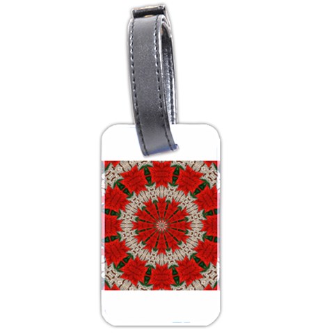 Red Flower Luggage Tag (two sides) from ArtsNow.com Front